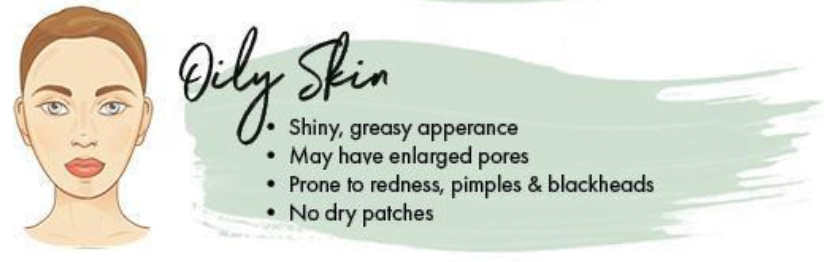 Oily skin type