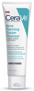 Cerave, Acne Foaming Cream Cleanser- Blackhead removal tips