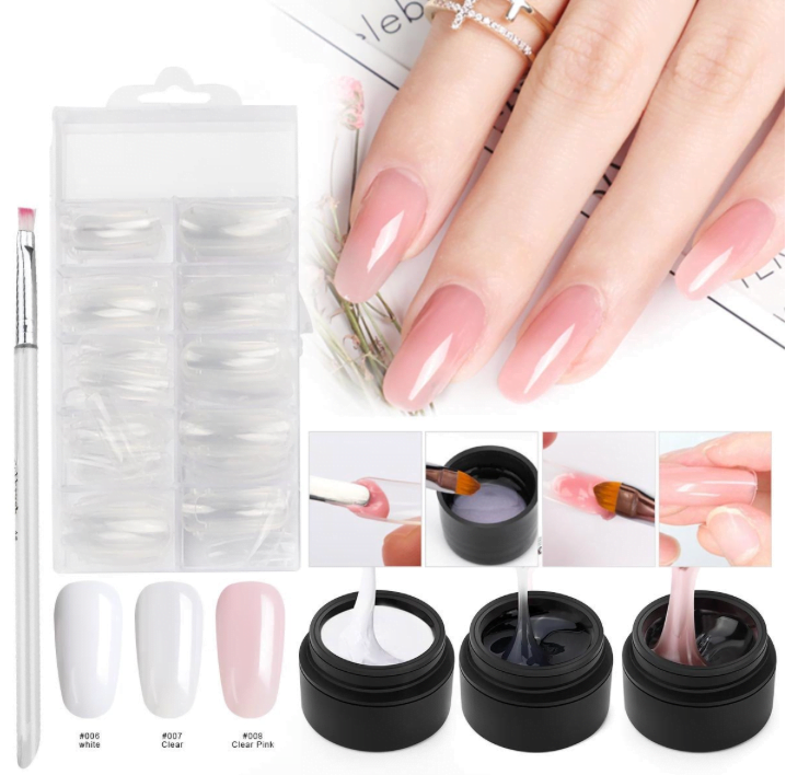 GAOY Poly Gel Nail Kit with U V Light Starter Kit, 6 India | Ubuy