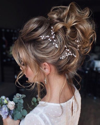 10 best Bridal Hairstyles ideas- Messy bun