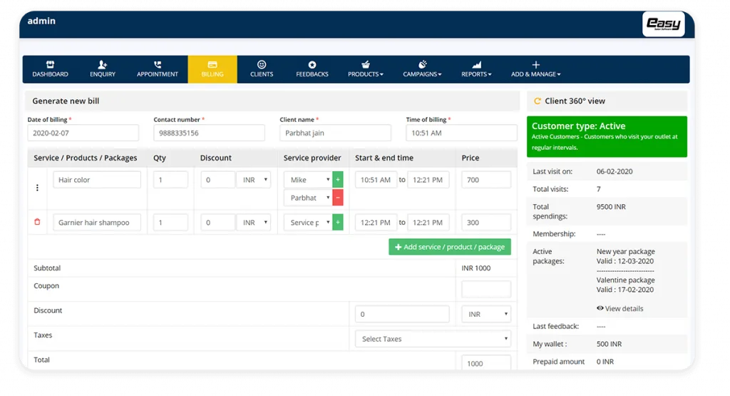 East-salon-appointment-booking-software