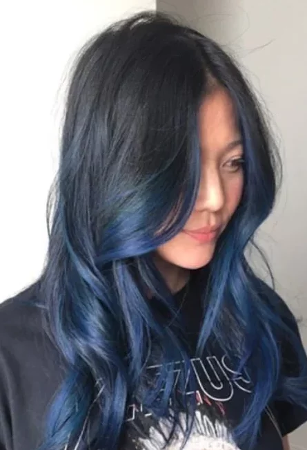 Black-And-Blue-Ombre-hair-color-for-men