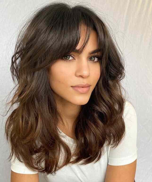 Wavy Cut With Curtain Bangs