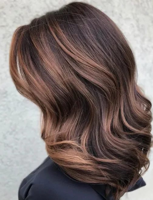 H12. Warm Espresso Balayage