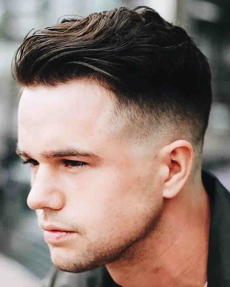 Portrait of Handsome Adult Man Touching His Chin an Looking Up. Mixed Race  Male Model with Modern Quiff Hair Style Stock Image - Image of thoughtful,  pensive: 217045471