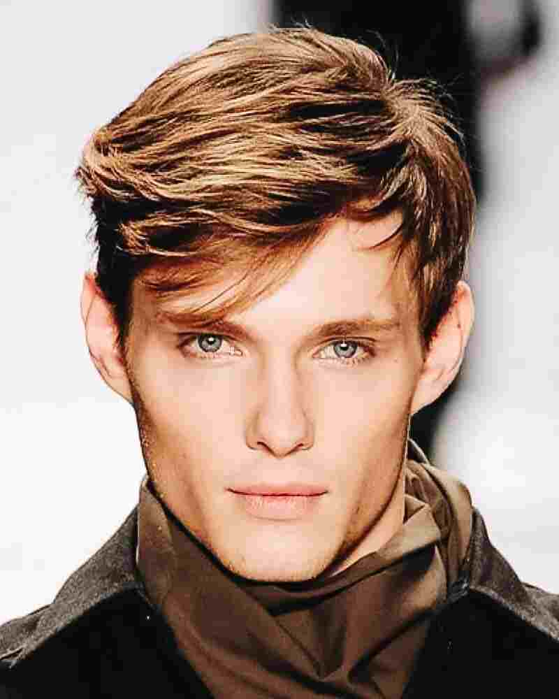 Side Part With Fade Medium Length Haircut