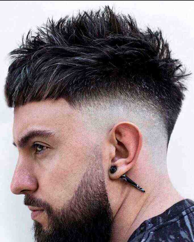 Short-Hairstyles-For-Men-Spiky-Texture-Bald-Fade